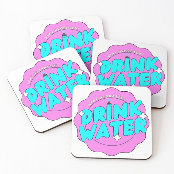 Item preview, DRINK WATER! (Pink) designed and sold by Moody Moon.
