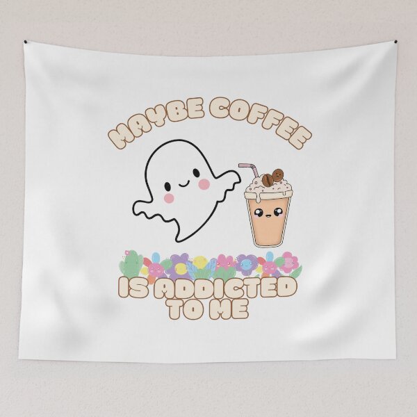 Item preview, Maybe Coffee Is Addicted To Me Cute Funny Kawaii Design  designed and sold by LOVECURIO.
