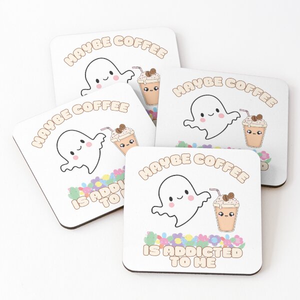 Item preview, Maybe Coffee Is Addicted To Me Cute Funny Kawaii Design  designed and sold by LOVECURIO.