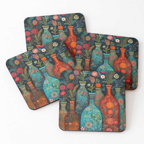 Item preview, Garden vases and bottles designed and sold by Red Witch Art.
