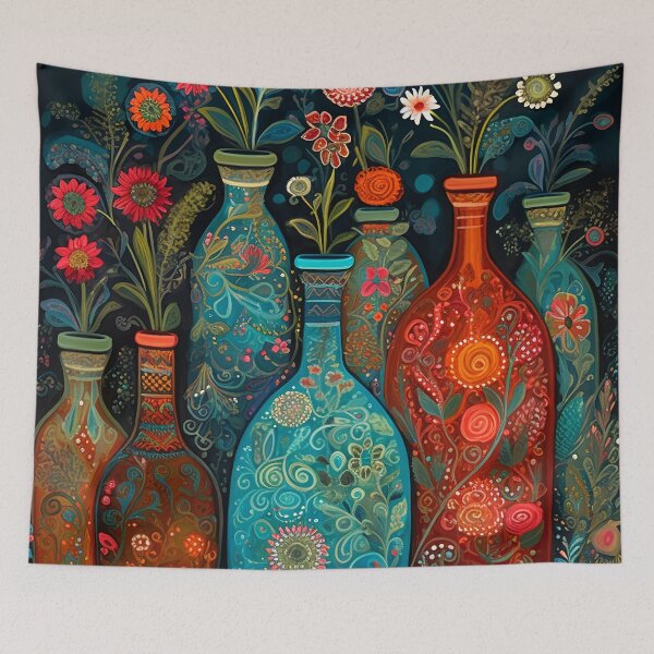 Item preview, Garden vases and bottles designed and sold by Red Witch Art.