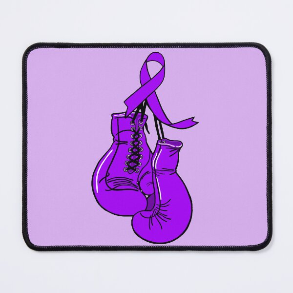 Item preview, Purple Awareness Ribbon Boxing Gloves designed and sold by Chronic Illness Awareness Shop.