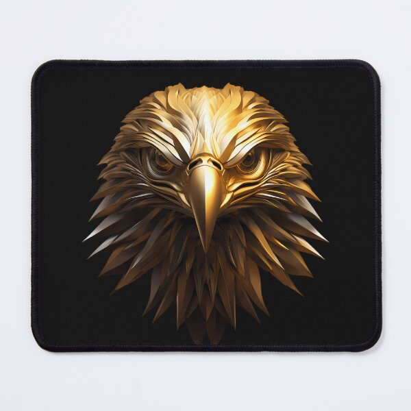 Item preview, Golden face of an eagle designed and sold by Linework Studio.