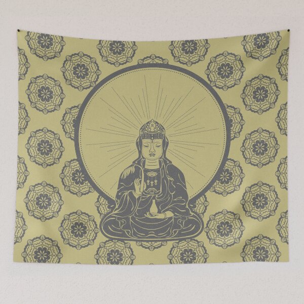 Item preview, Kuan Yin Sattva - Gold + Slate designed and sold by Irene Estelle.