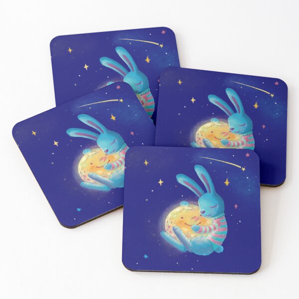 Item preview, Blue Bunny Hugging a Moon designed and sold by JJ-Workshop.
