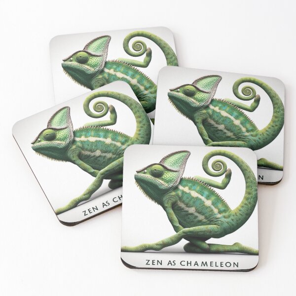 Item preview, Calm Chameleon Chaturanga designed and sold by HeadTurningArt.