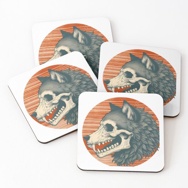 Item preview, Vintage skull werewolf ( wolf ) designed and sold by Lykaon Art.