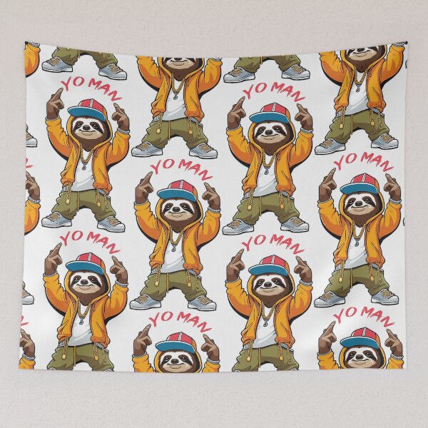Item preview, Sloth in hip hop rapper cap designed and sold by portokalis.