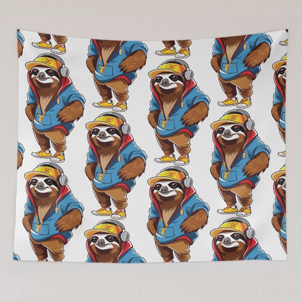 Item preview, Sloth in hip hop rapper cap designed and sold by portokalis.