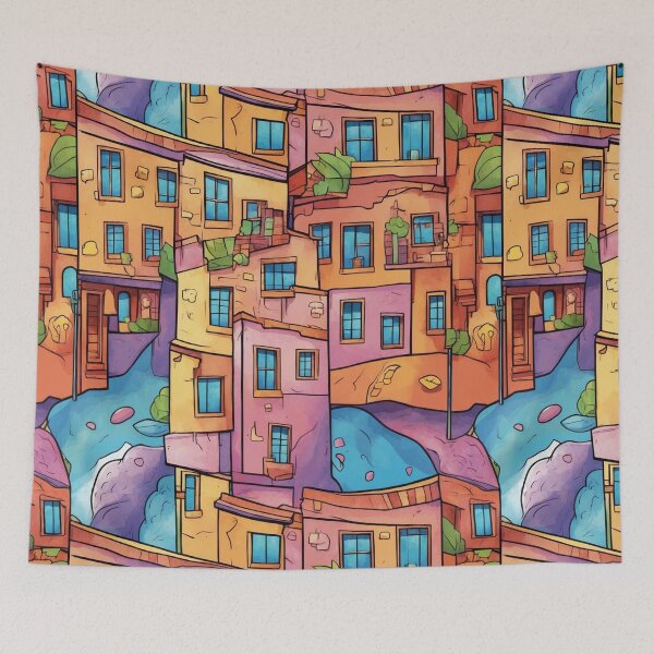 Item preview, Vibrant Cityscape Impressions designed and sold by GracePaigePlaza.