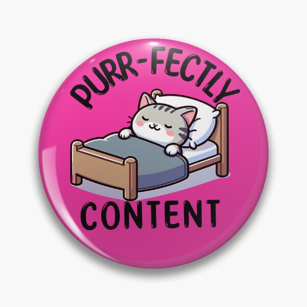 Item preview, Purrfectly Content Pun designed and sold by TwistedRabbit12.