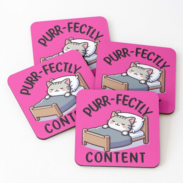 Item preview, Purrfectly Content Pun designed and sold by TwistedRabbit12.