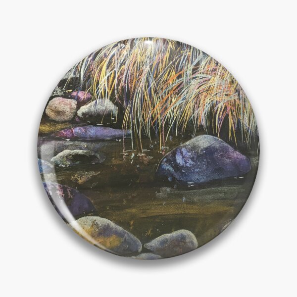 Item preview, Cedar Creek - watercolour painting of creek with rocks and grass designed and sold by Ann Russell.