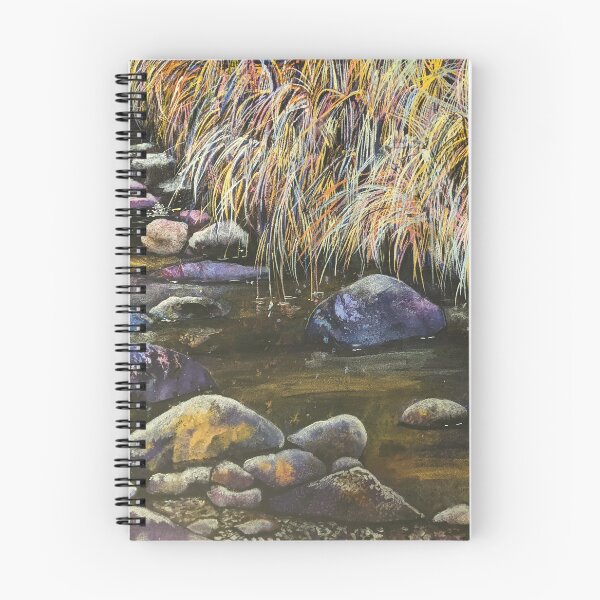 Item preview, Cedar Creek - watercolour painting of creek with rocks and grass designed and sold by Ann Russell.
