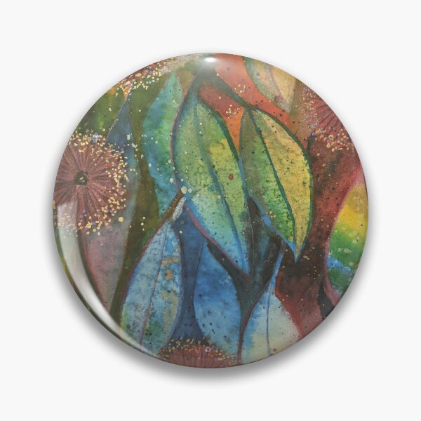 Item preview, Watercolour blossom in green and orange designed and sold by Ann Russell.