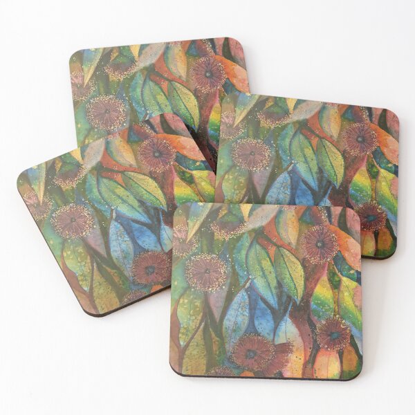 Item preview, Watercolour blossom in green and orange designed and sold by Ann Russell.