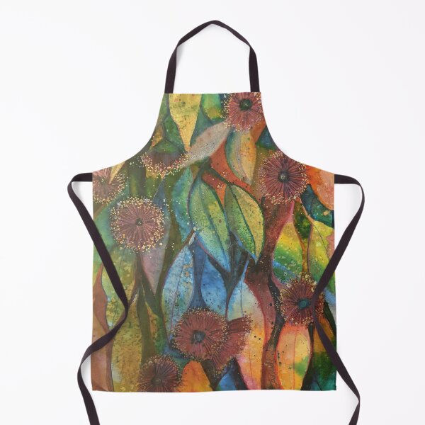 Item preview, Watercolour blossom in green and orange designed and sold by Ann Russell.
