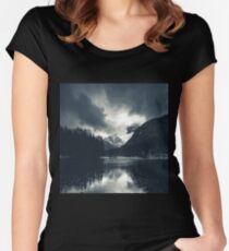 Darkness and rain at Zgornje Jezersko, Slovenia Women's Fitted Scoop T-Shirt
