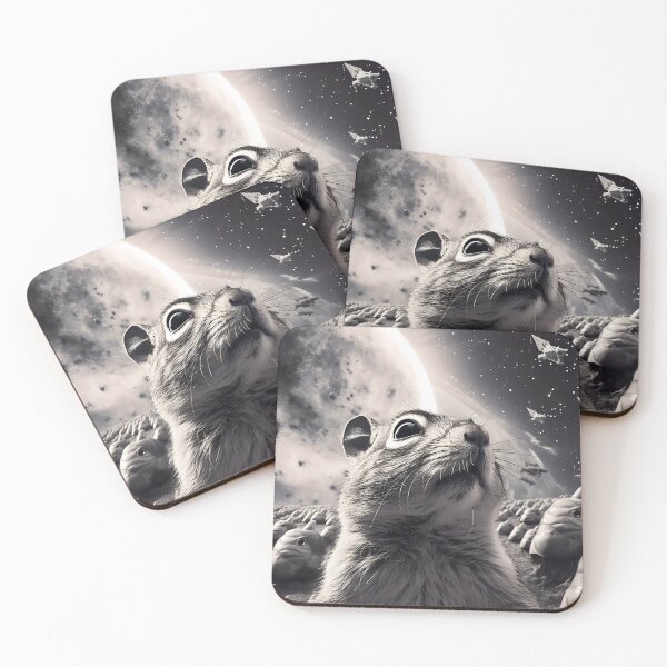 Item preview, Squirrel looking at alien ships designed and sold by Linework Studio.