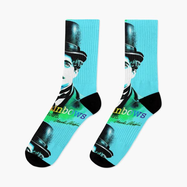 Item preview, Portrait of Charlie Chaplin painted in graffiti style with quote designed and sold by BubblyDelight.