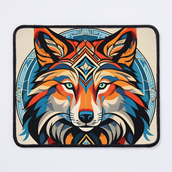 Item preview, Art Deco inspired picture of a Wolf designed and sold by Petalandfur.