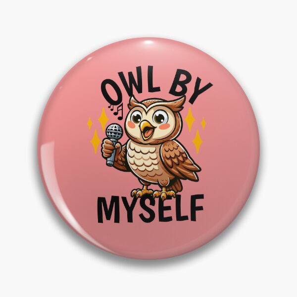 Item preview, Lonely Owl Singing Owl By Myself Pun designed and sold by TwistedRabbit12.