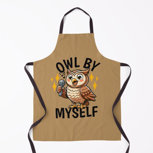 Item preview, Lonely Owl Singing Owl By Myself Pun designed and sold by TwistedRabbit12.