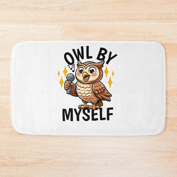 Item preview, Lonely Owl Singing Owl By Myself Pun designed and sold by TwistedRabbit12.