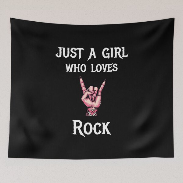 Item preview, Just a girl who loves rock designed and sold by HeadTurningArt.