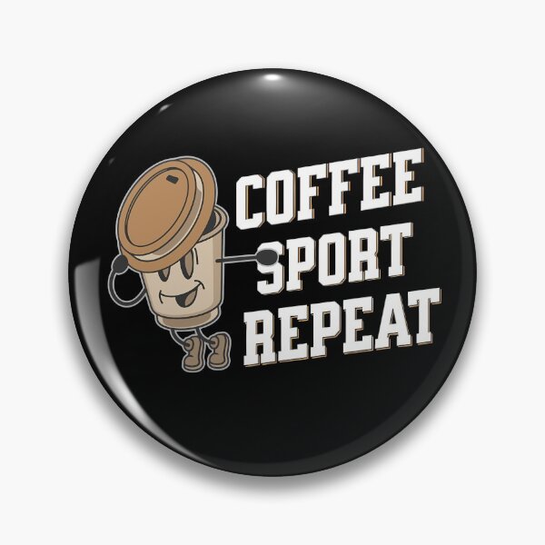 Item preview, Coffee sport Repeat, funny coffee inspired sport designed and sold by Merchattack.