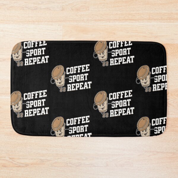 Item preview, Coffee sport Repeat, funny coffee inspired sport designed and sold by Merchattack.