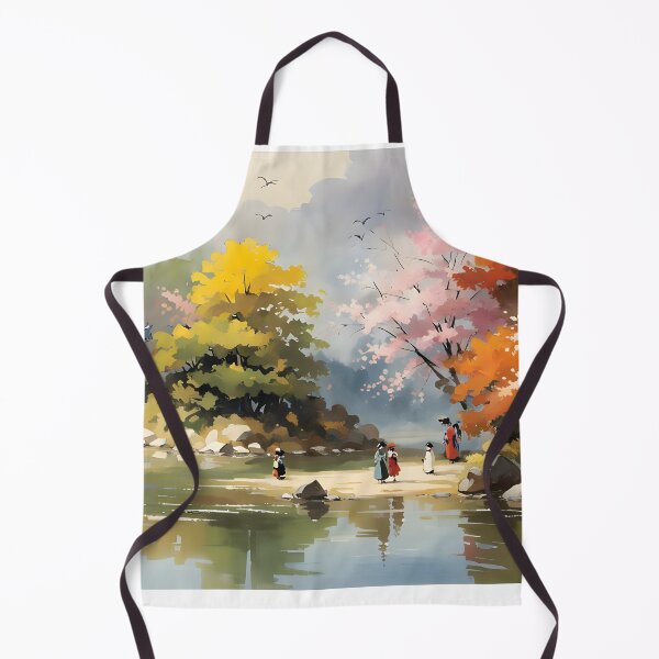 Item preview, A tranquil autumn scene on a Japanese river designed and sold by LordFalcon.