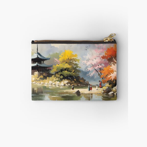 Item preview, A tranquil autumn scene on a Japanese river designed and sold by LordFalcon.