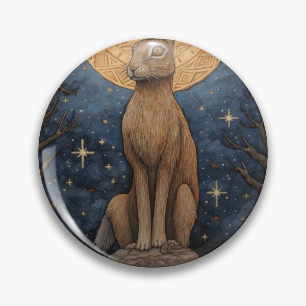 Item preview, Hare, Pagan Hare, Pagan Art, Moon, Animal, designed and sold by thewandswant.