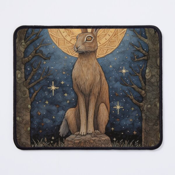 Item preview, Hare, Pagan Hare, Pagan Art, Moon, Animal, designed and sold by thewandswant.