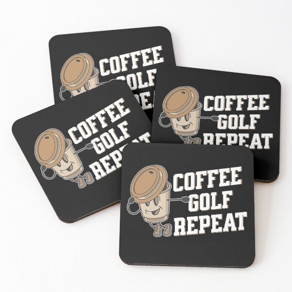 Item preview, Coffee golf repeat, funny golf inspired sport designed and sold by Merchattack.