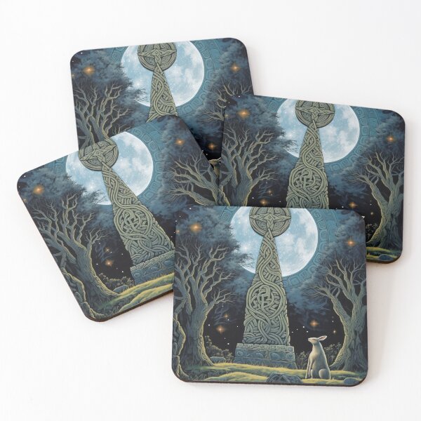 Item preview, Hare, Pagan Hare, Pagan Art, Moon, Animal, designed and sold by thewandswant.