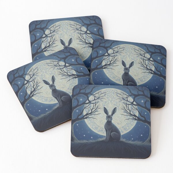 Item preview, Hare, Pagan Hare, Pagan Art, Moon, Animal, designed and sold by thewandswant.
