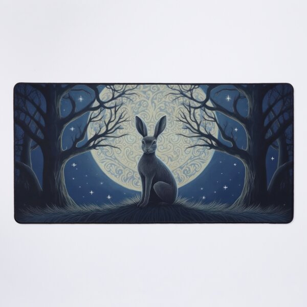 Item preview, Hare, Pagan Hare, Pagan Art, Moon, Animal, designed and sold by thewandswant.