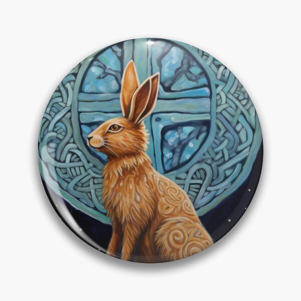 Item preview, Hare, Pagan Hare, Pagan Art, Moon, Animal, designed and sold by thewandswant.