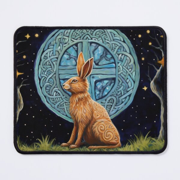 Item preview, Hare, Pagan Hare, Pagan Art, Moon, Animal, designed and sold by thewandswant.