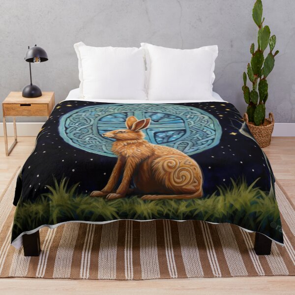 Item preview, Hare, Pagan Hare, Pagan Art, Moon, Animal, designed and sold by thewandswant.