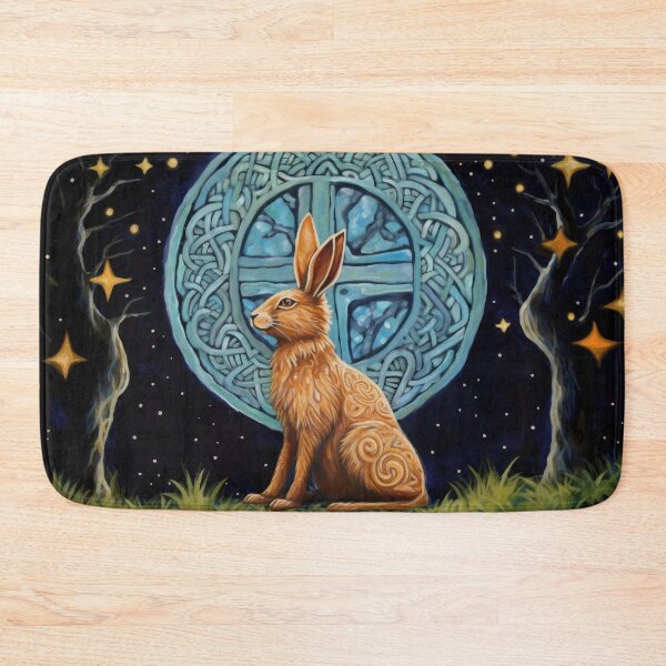 Item preview, Hare, Pagan Hare, Pagan Art, Moon, Animal, designed and sold by thewandswant.
