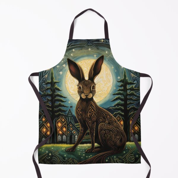 Item preview, Hare, Pagan Hare, Pagan Art, Moon, Animal, designed and sold by thewandswant.