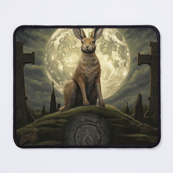 Item preview, Hare, Pagan Hare, Pagan Art, Moon, Animal, designed and sold by thewandswant.