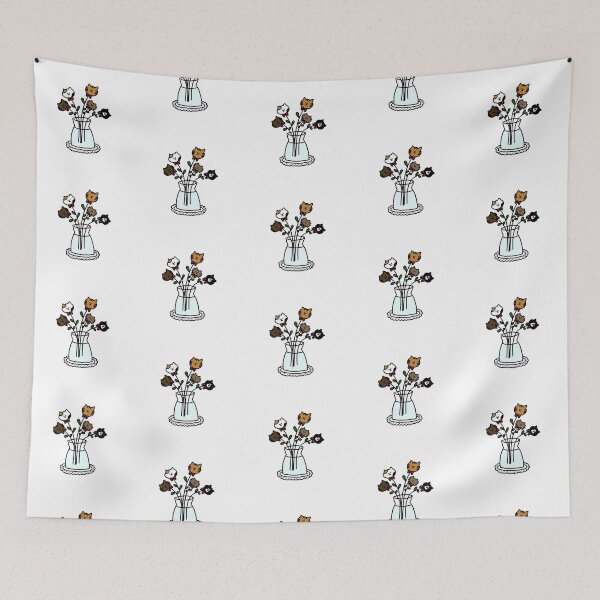 Item preview, Cat flowers in a vase designed and sold by superbaechoo.