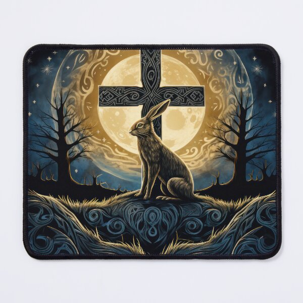 Item preview, Hare, Pagan Hare, Pagan Art, Moon, Animal, designed and sold by thewandswant.