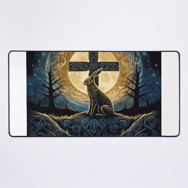 Item preview, Hare, Pagan Hare, Pagan Art, Moon, Animal, designed and sold by thewandswant.