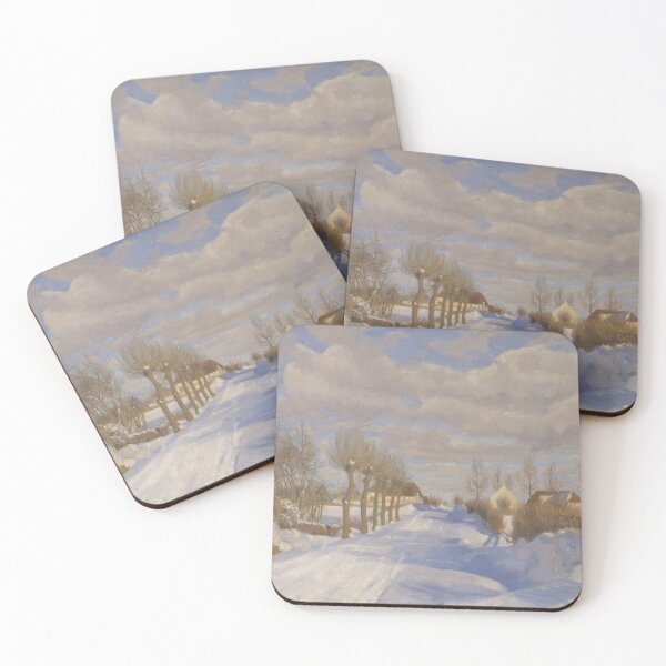 Item preview, Snow covered country road in sunshine by Fritz Syberg designed and sold by Suzana Djordjevic.