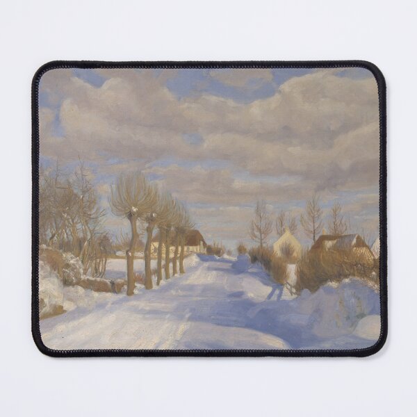 Item preview, Snow covered country road in sunshine by Fritz Syberg designed and sold by Suzana Djordjevic.